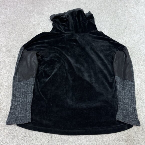 Democracy Sweater Women’s Black Velour Long Sleeve Pullover Size Small - Picture 8 of 11